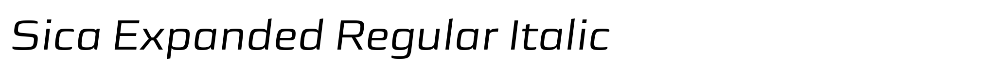 Sica Expanded Regular Italic image